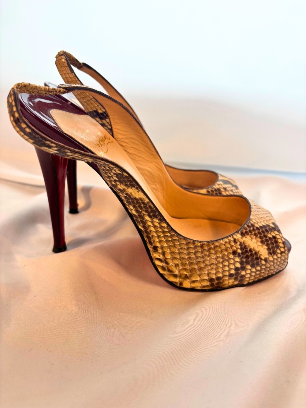 Louboutin Snakeskin Heels US 9 Euro 40